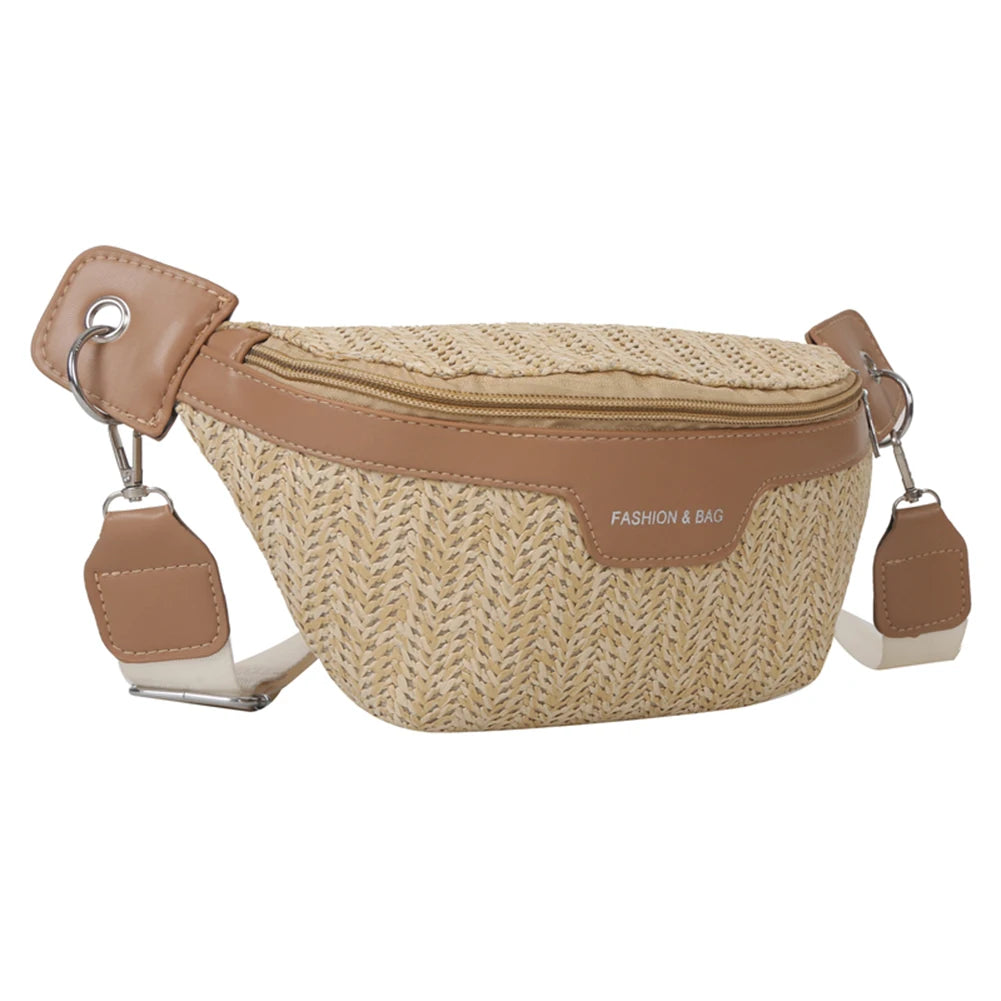 Women’s Summer Straw Chest Crossbody Bag